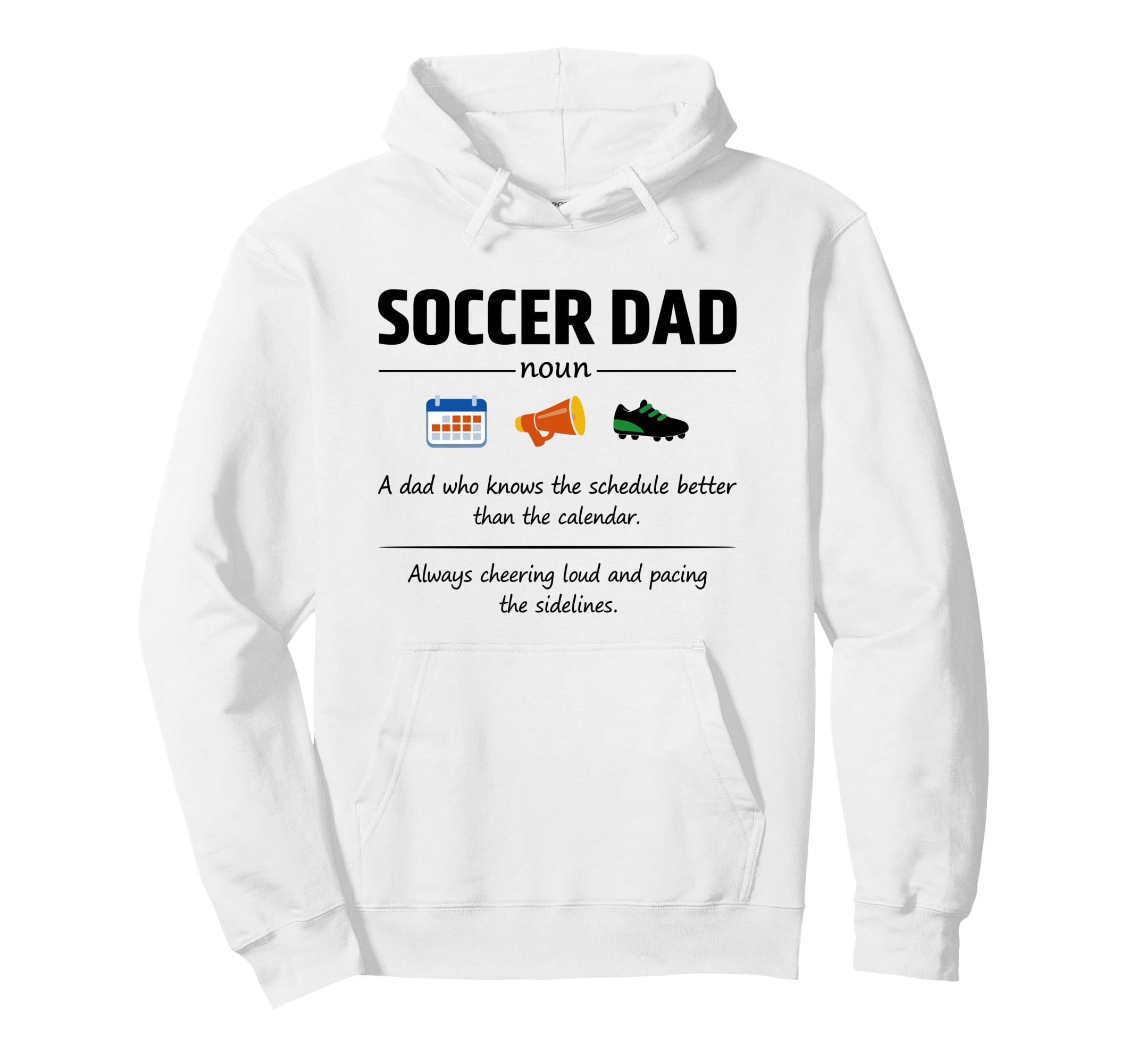 Soccer Dad Definition Gifts Fathers Hoodie - Minimalist Print for Adults - T-Shirt, Sweatshirt, Hoodie