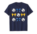 Soccer Balls Bows Soccer Player Blue T-Shirt - Trendy Graphic for Adults - T-Shirt, Sweatshirt, Hoodie