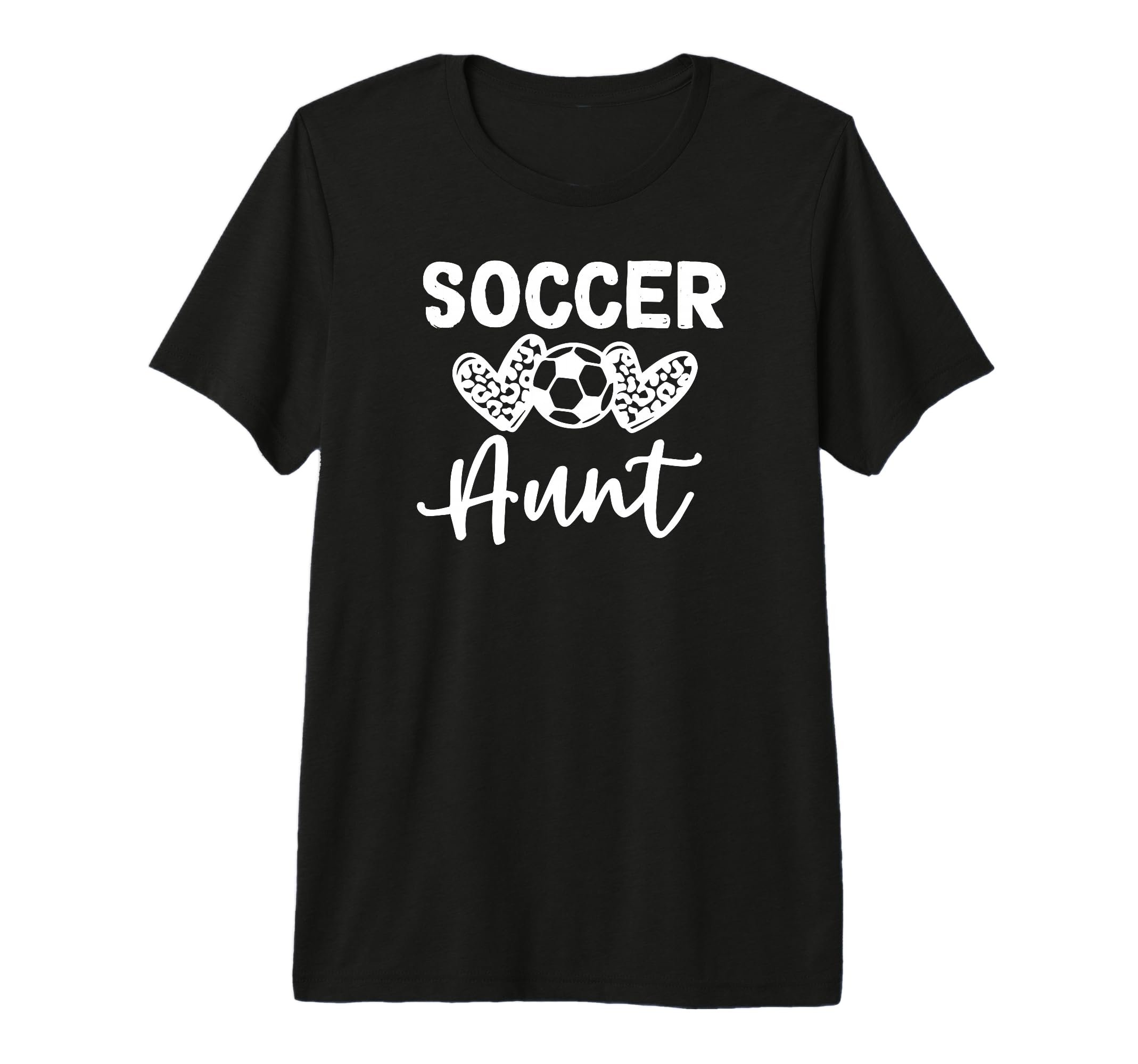 Soccer Aunt Leopard Tri Blend T-Shirt - Fun Novelty Design for Adults - T-Shirt, Sweatshirt, Hoodie
