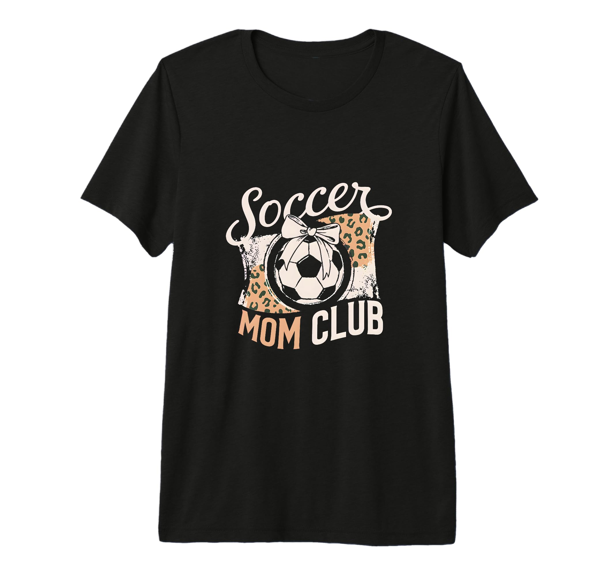Soccer Mom Club Leopard Bow Mama Pride T-Shirt - Trendy Graphic for Adults - T-Shirt, Sweatshirt, Hoodie