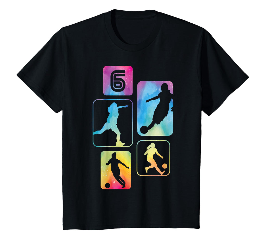 6Th Birthday Soccer Player Football 6 T-Shirt - Custom Art Print Unisex - T-Shirt, Sweatshirt, Hoodie