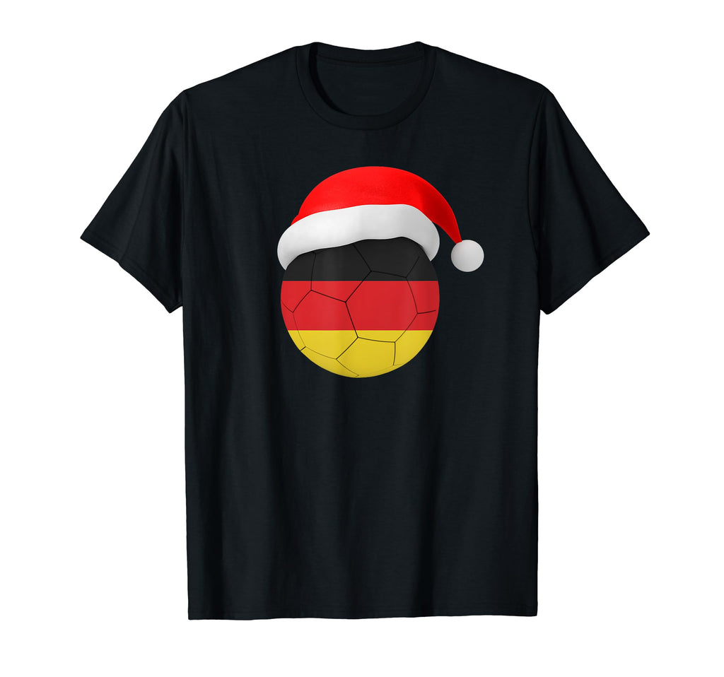 Germany Soccer Santa Hat German Flag T-Shirt - Minimalist Print for Adults - T-Shirt, Sweatshirt, Hoodie