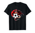 Soccer Dragon Sitting Soccer Ball T-Shirt - Custom Art Print Men Women - T-Shirt, Sweatshirt, Hoodie