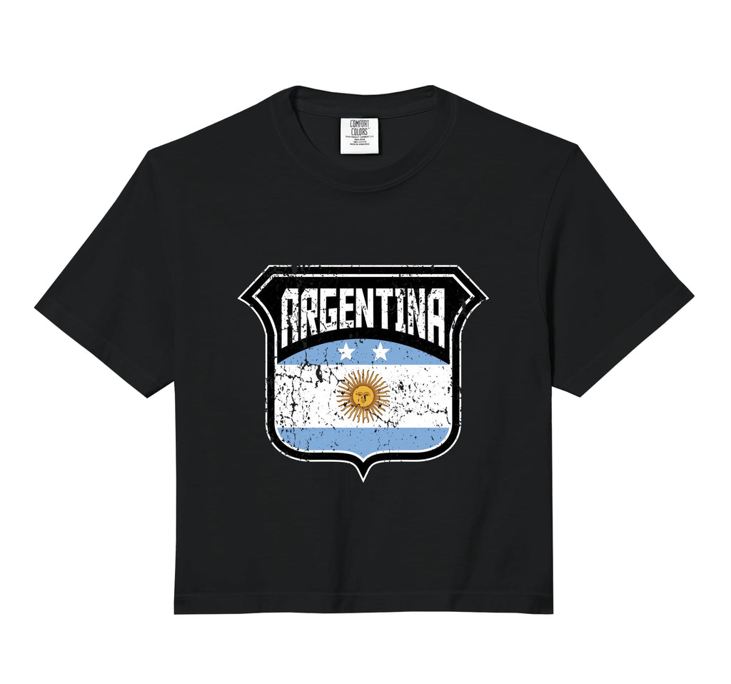 Argentina Soccer Country Flag Crest Hoodie - Graphic Print Men Women - T-Shirt, Sweatshirt, Hoodie