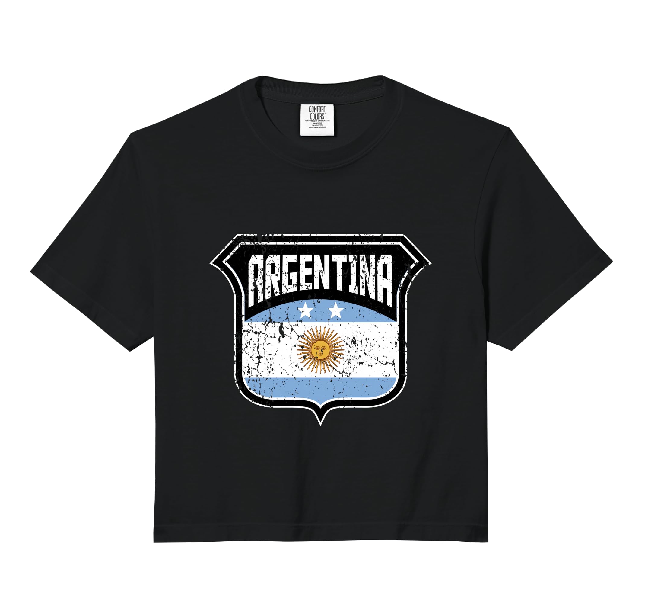 Argentina Soccer Country Flag Crest Hoodie - Graphic Print Men Women - T-Shirt, Sweatshirt, Hoodie