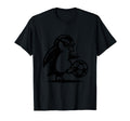 Black Silhouette Penguin Soccer Ball T-Shirt - Casual Everyday Wear Unisex - T-Shirt, Sweatshirt, Hoodie