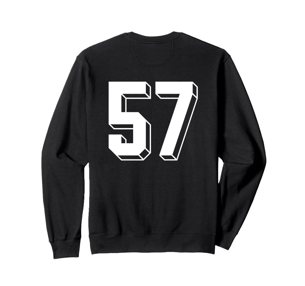 Number 57 Backside 80S 90S Team Sweatshirt - Aesthetic Graphic for Adults - T-Shirt, Sweatshirt, Hoodie