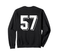 Number 57 Backside 80S 90S Team Sweatshirt - Aesthetic Graphic for Adults - T-Shirt, Sweatshirt, Hoodie