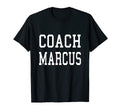 Coach Marcus Custom Football Soccer T-Shirt - Minimalist Print for Adults - T-Shirt, Sweatshirt, Hoodie