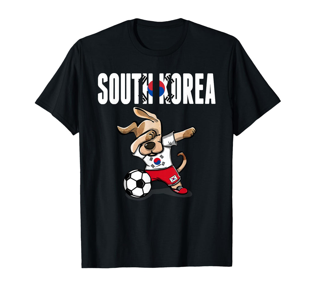 Dabbing Dog South Korea Soccer Fans T-Shirt - Fun Novelty Design Unisex - T-Shirt, Sweatshirt, Hoodie