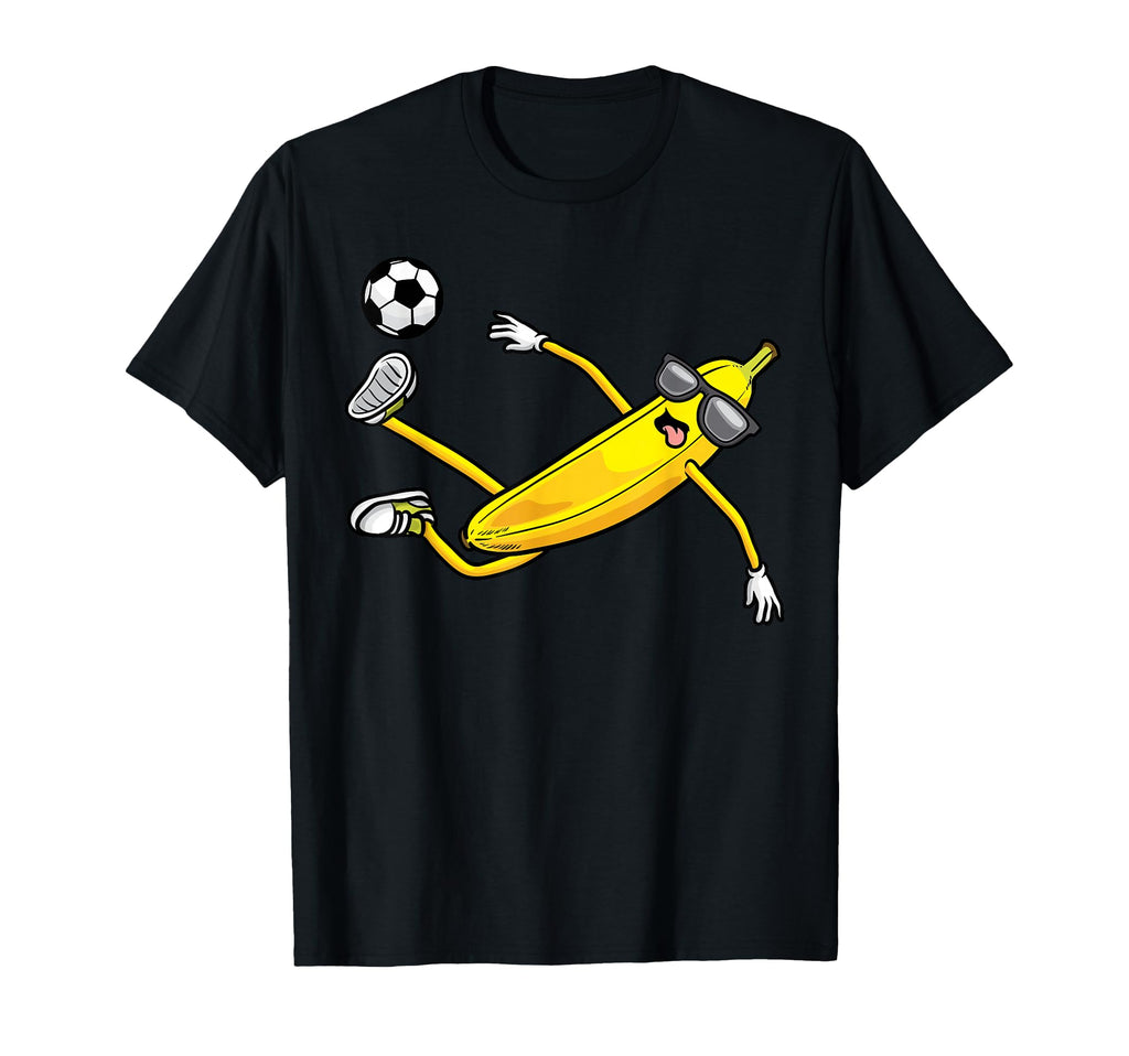 Banana Playing Soccer Fruit Soccer T-Shirt - Fun Novelty Design Unisex - T-Shirt, Sweatshirt, Hoodie