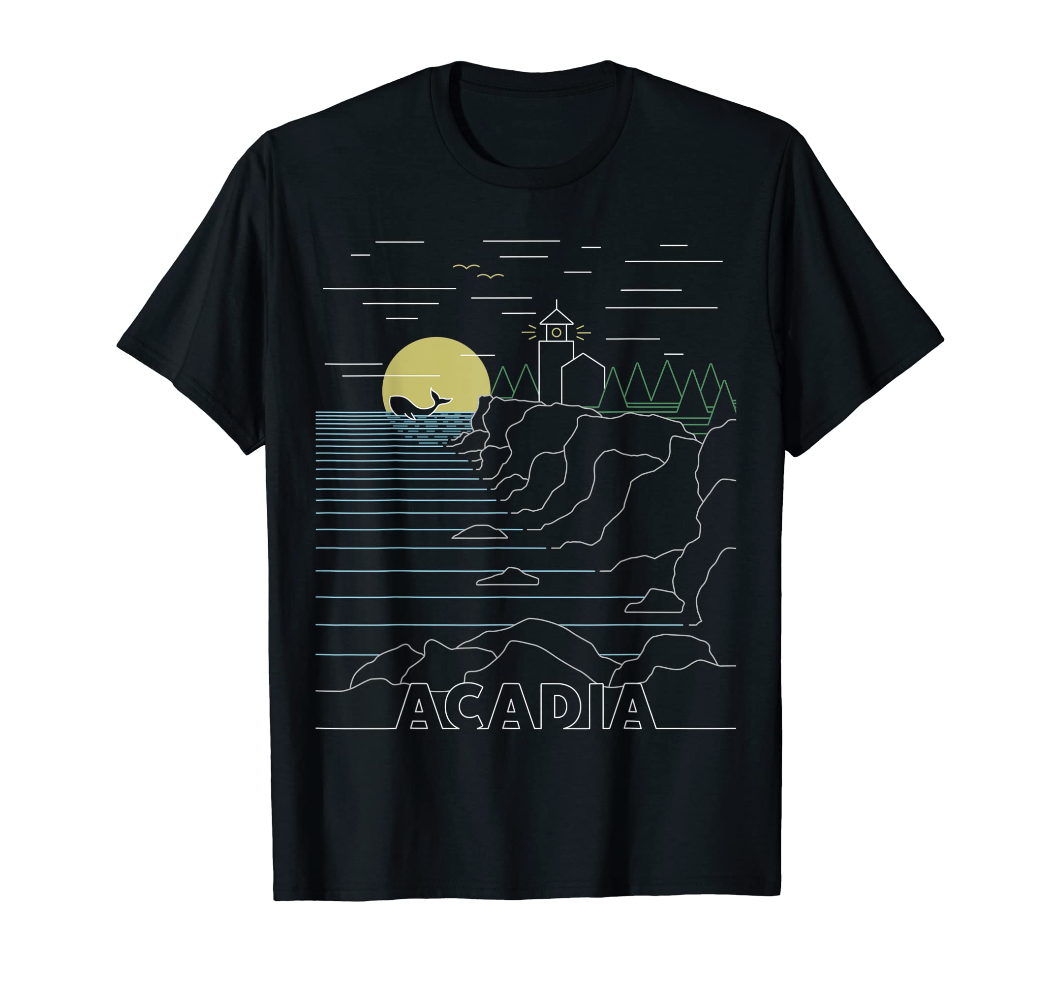 Bass Harbor Acadia National Park Maine T-Shirt - Unique Graphic Men Women - T-Shirt, Sweatshirt, Hoodie