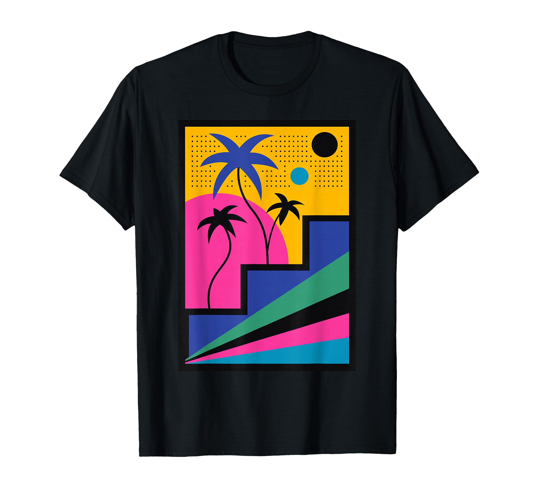 Geometric 80S Memphis T-Shirt - Fun Novelty Design for Adults - T-Shirt, Sweatshirt, Hoodie
