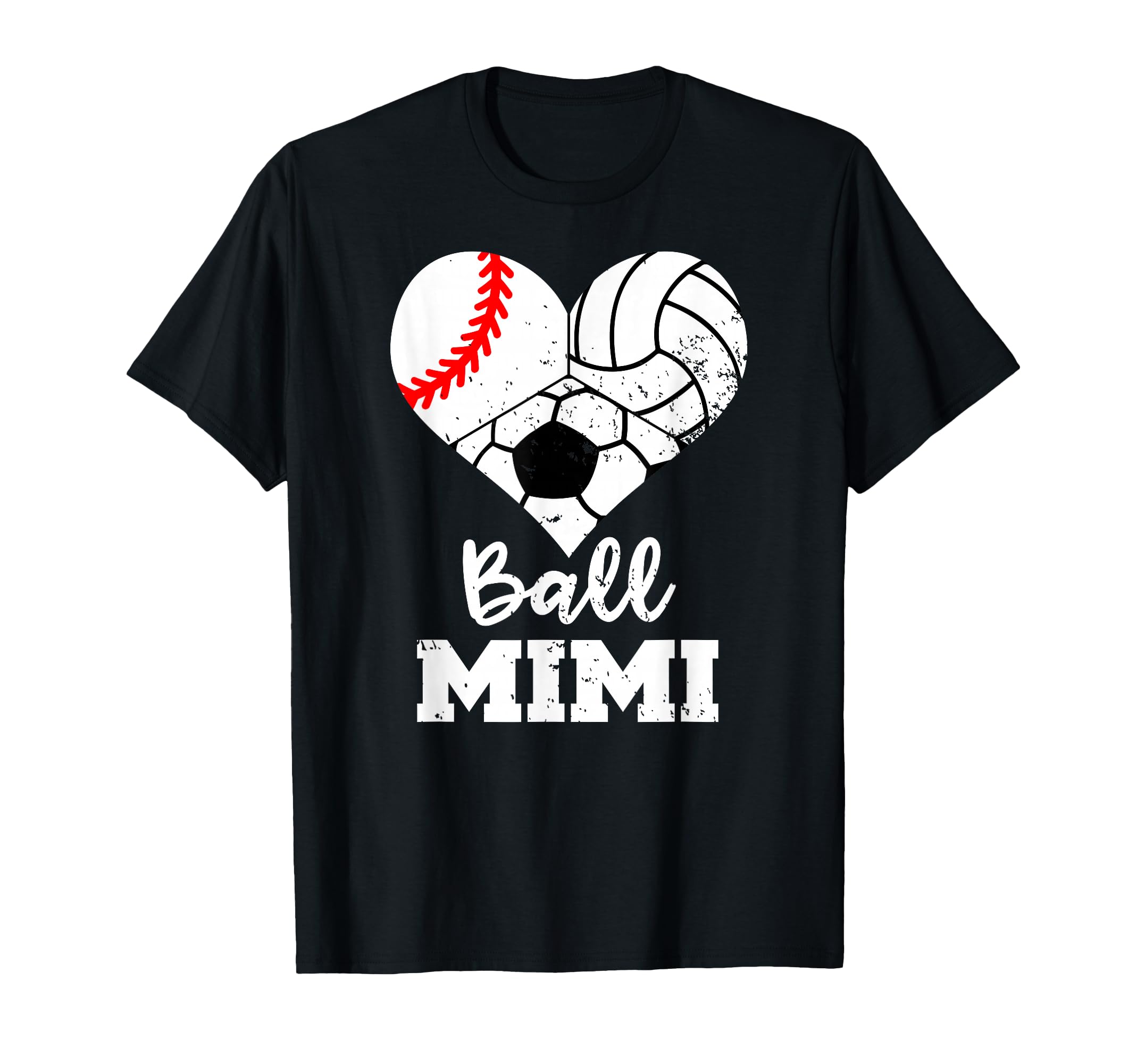 Ball Mimi Heart Funny Baseball T-Shirt - Trendy Graphic for Adults - T-Shirt, Sweatshirt, Hoodie