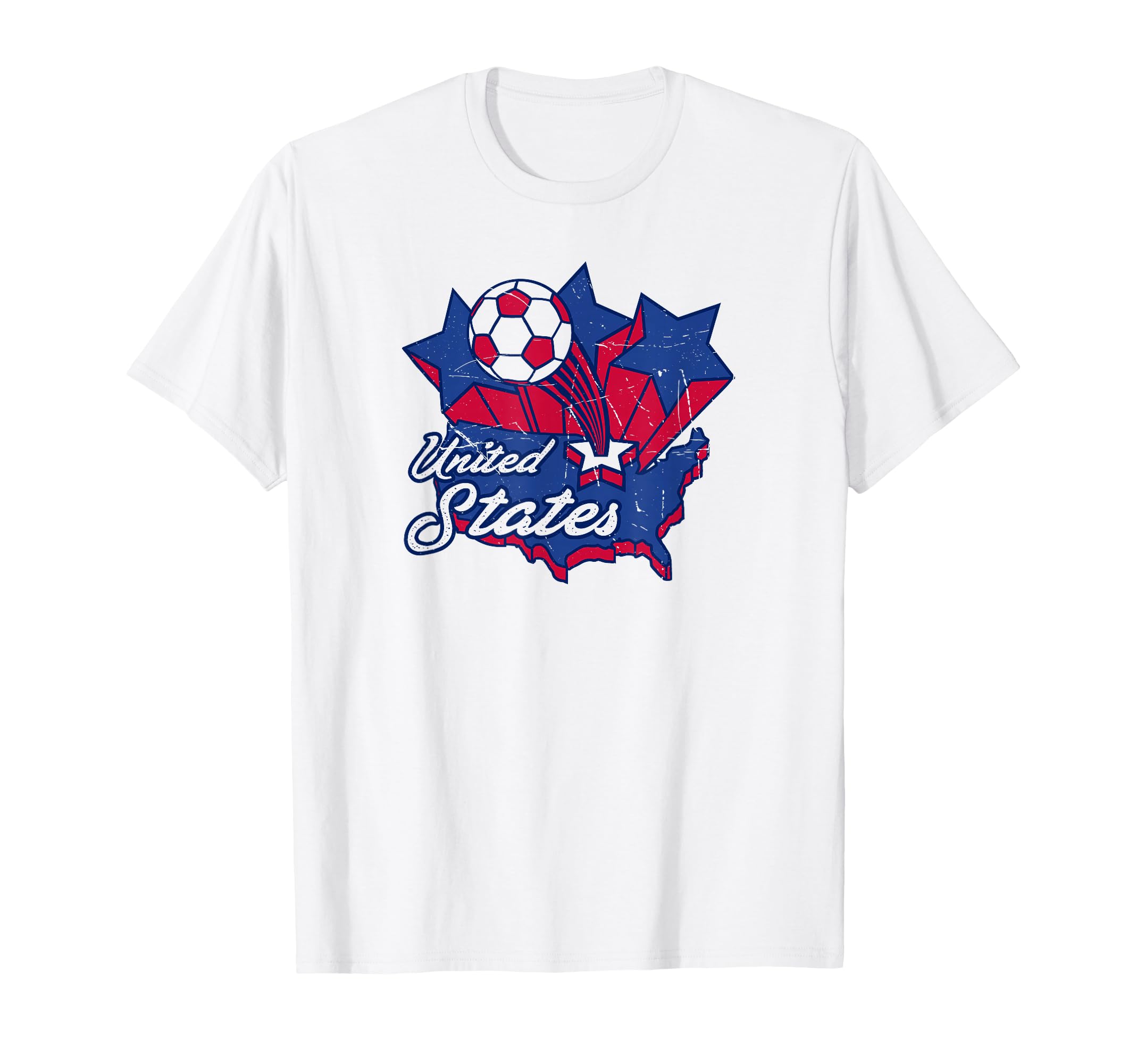 Usa Soccer Map T-Shirt - Custom Art Print Men Women - T-Shirt, Sweatshirt, Hoodie