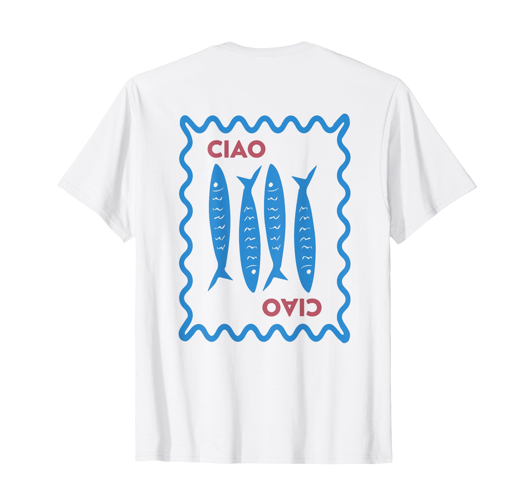 Italian Ciao Sardine Chinoiserie Ciao T-Shirt - Graphic Print for Adults - T-Shirt, Sweatshirt, Hoodie