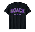 Coach All Purple Stars Text T-Shirt - Fun Novelty Design Men Women - T-Shirt, Sweatshirt, Hoodie