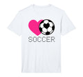 Mens Soccer Lover Heart And Ball T-Shirt - Aesthetic Graphic for Adults - T-Shirt, Sweatshirt, Hoodie