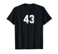 Number 43 80S 90S Soccer Team T-Shirt - Casual Everyday Wear Men Women - T-Shirt, Sweatshirt, Hoodie
