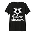 Mens Soccer Grandpa Heart Funny Soccer T-Shirt - Minimalist Print Unisex - T-Shirt, Sweatshirt, Hoodie