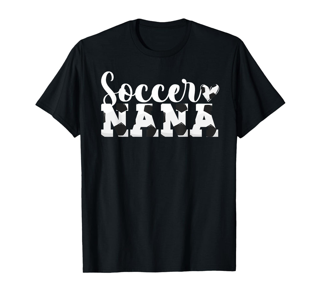 Soccer Nana Heart Grandma Nana Soccer T-Shirt - Graphic Print for Adults - T-Shirt, Sweatshirt, Hoodie