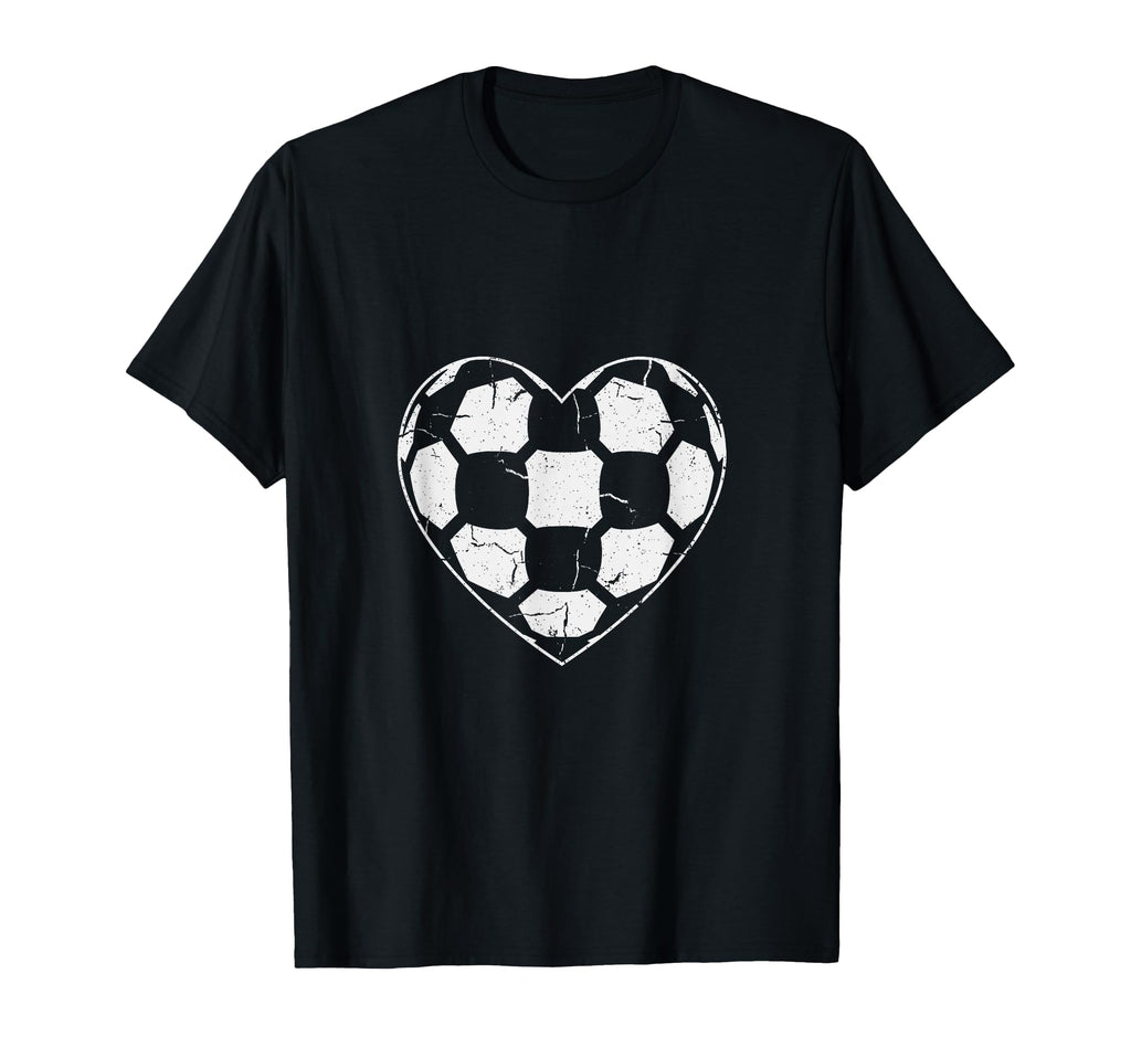 Soccer Ball Heart Panels Shape Sports T-Shirt - Graphic Print for Adults - T-Shirt, Sweatshirt, Hoodie