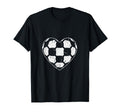 Soccer Ball Heart Panels Shape Sports T-Shirt - Graphic Print for Adults - T-Shirt, Sweatshirt, Hoodie