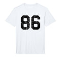 Number 86 Sport Black Distressed T-Shirt - Fun Novelty Design for Adults - T-Shirt, Sweatshirt, Hoodie