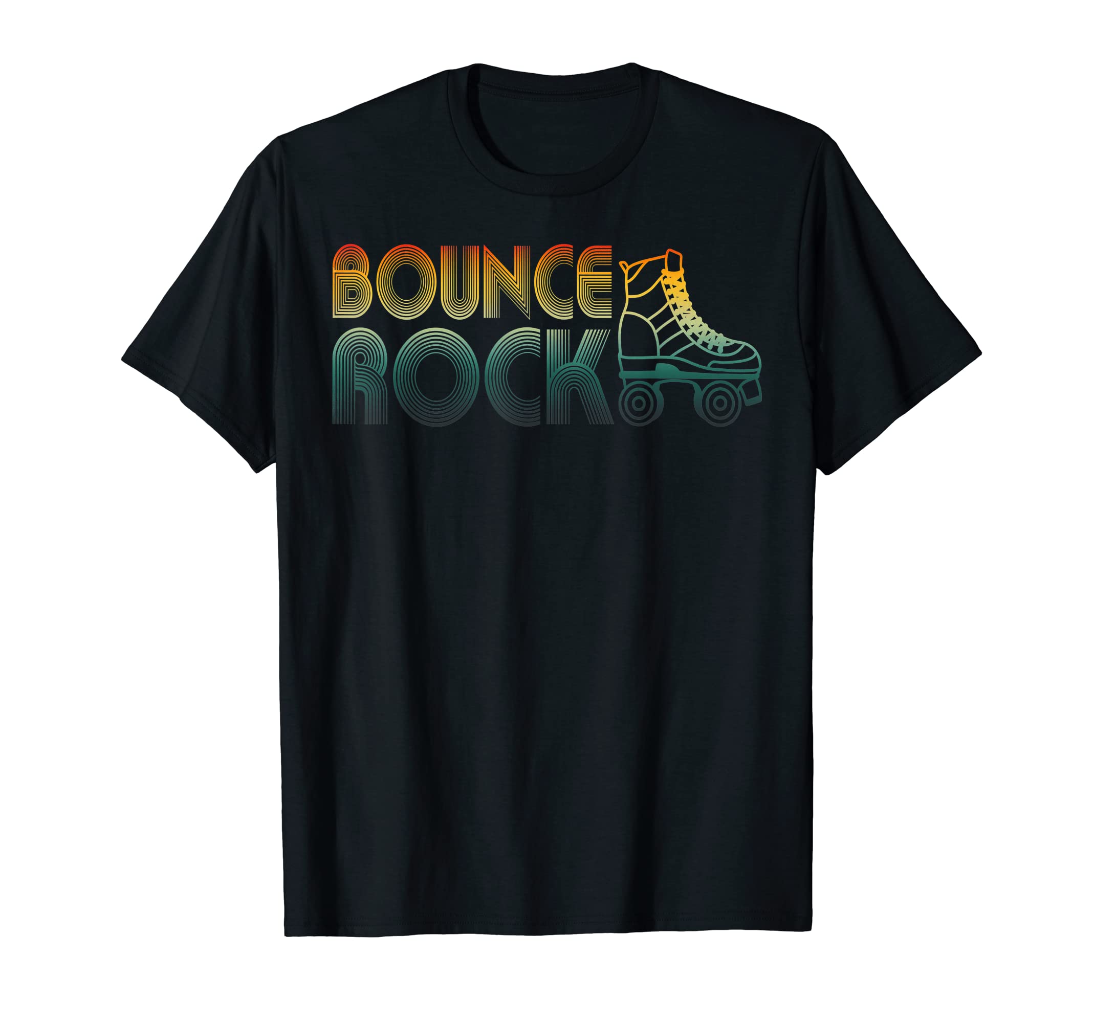 Bounce Rock Roller Skate Old School T-Shirt - Custom Art Print Men Women - T-Shirt, Sweatshirt, Hoodie