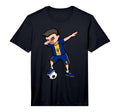 Dabbing Soccer Barbados Football Fans T-Shirt - Minimalist Print Unisex - T-Shirt, Sweatshirt, Hoodie