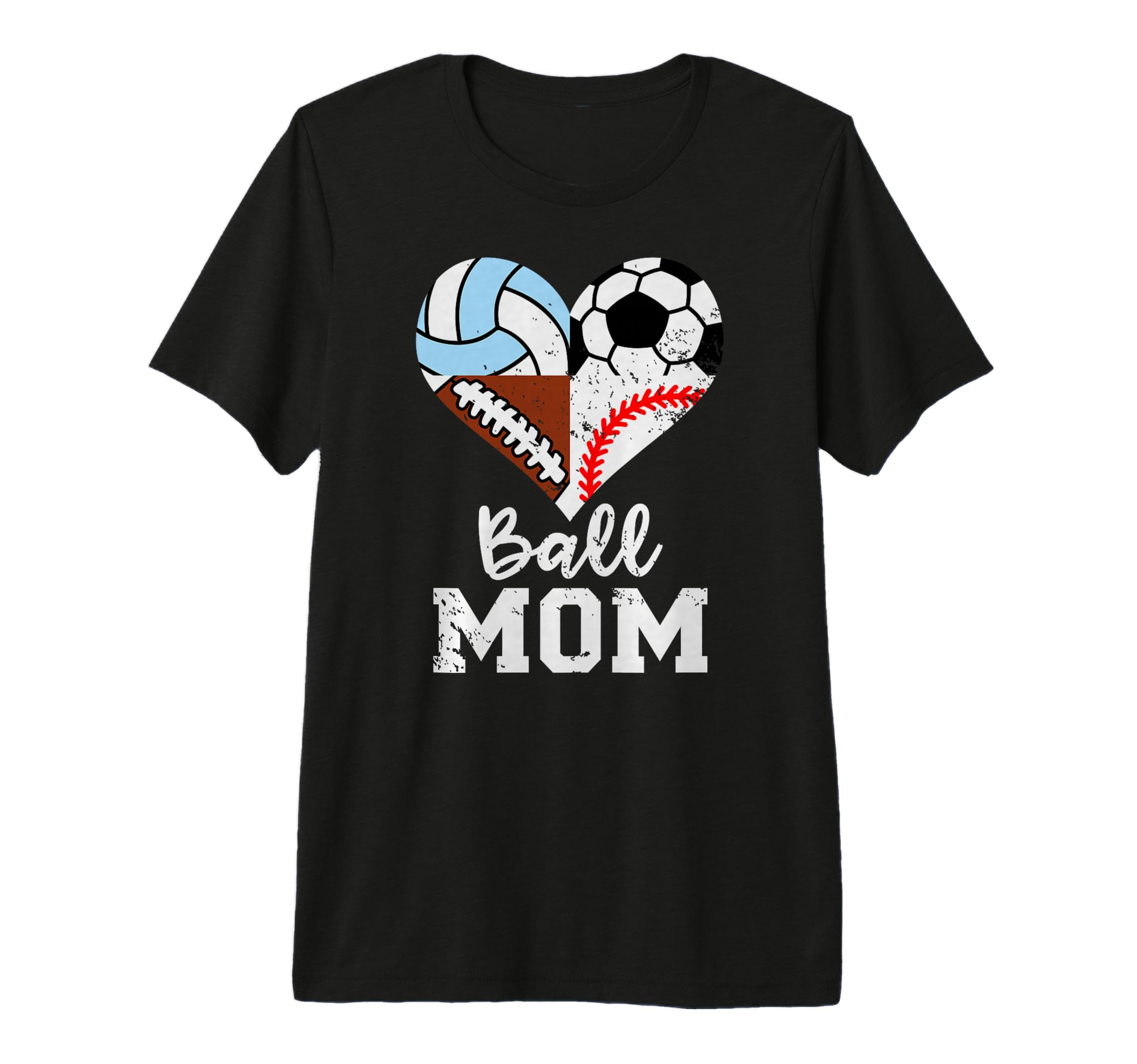 Ball Mom Funny Soccer Football Baseball T-Shirt - Trendy Graphic Unisex - T-Shirt, Sweatshirt, Hoodie