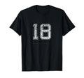 Number 18 Big Numbered Team Jersey T-Shirt - Streetwear Style Unisex - T-Shirt, Sweatshirt, Hoodie