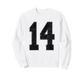 Number 14 Numbered Uniform Sweatshirt - Fun Novelty Design Men Women - T-Shirt, Sweatshirt, Hoodie