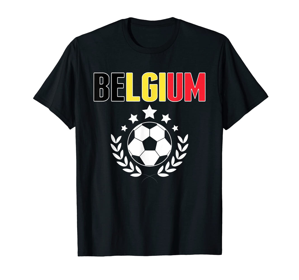 Belgium Soccer Fans Jersey Belgian Flag T-Shirt - Trendy Graphic Men Women - T-Shirt, Sweatshirt, Hoodie