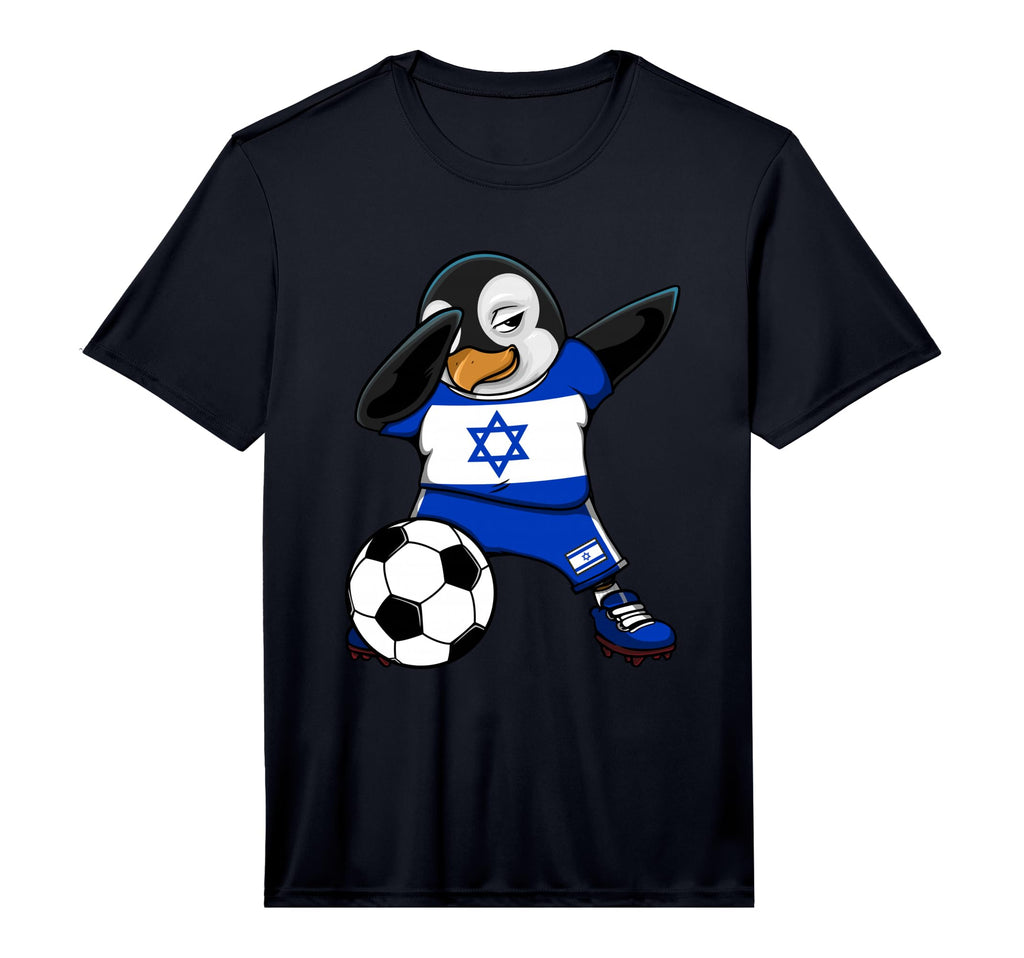 Dabbing Penguin Israel Football Team T-Shirt - Graphic Print Unisex - T-Shirt, Sweatshirt, Hoodie
