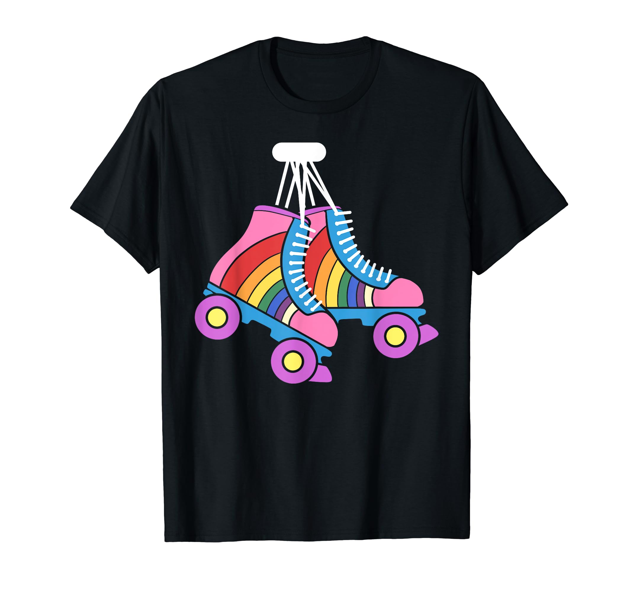 Roller Skates Rainbow Derby Skater T-Shirt - Minimalist Print for Adults - T-Shirt, Sweatshirt, Hoodie