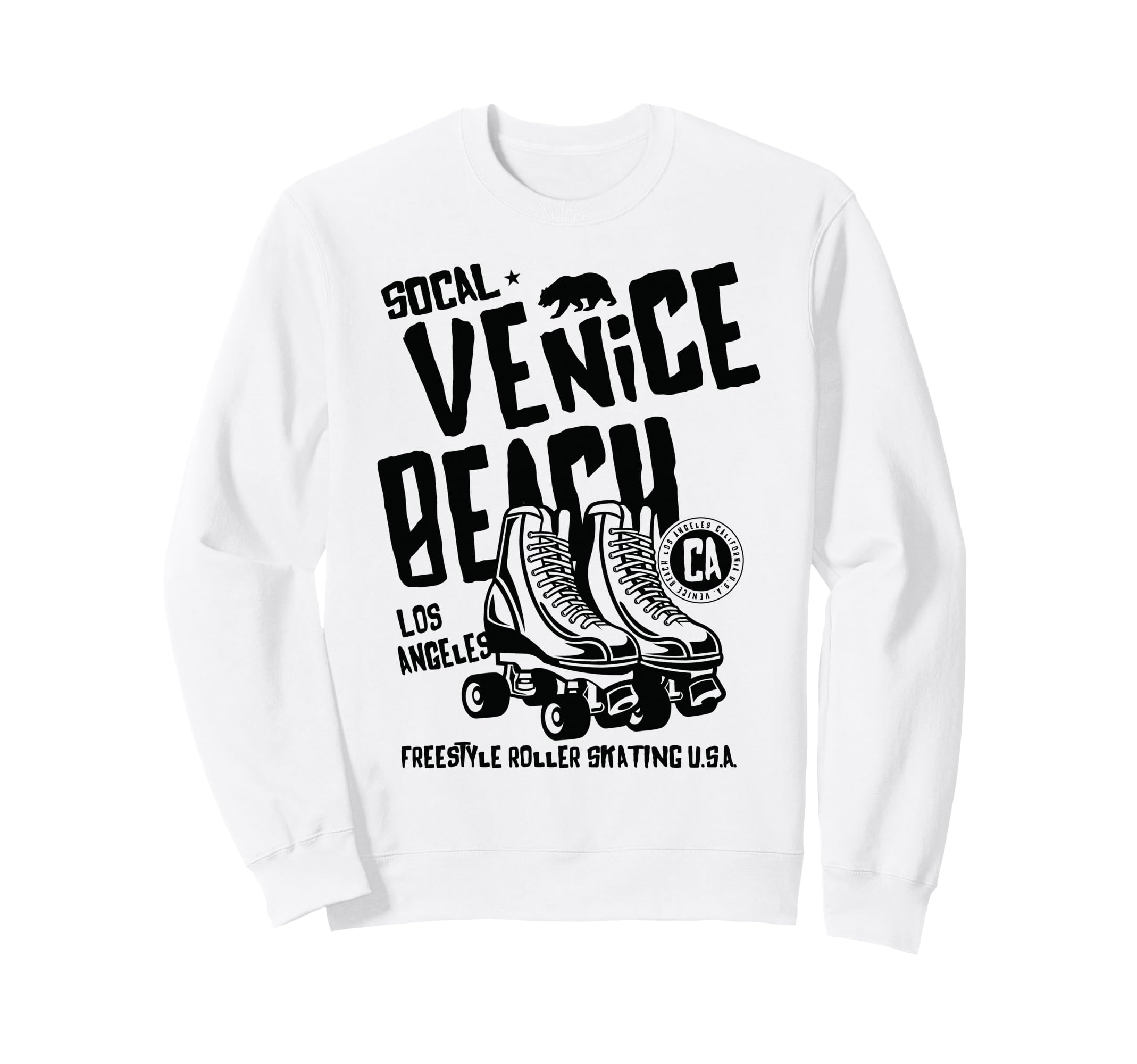 Venice Beach California Roller Skate Sweatshirt - Unique Graphic Men Women - T-Shirt, Sweatshirt, Hoodie