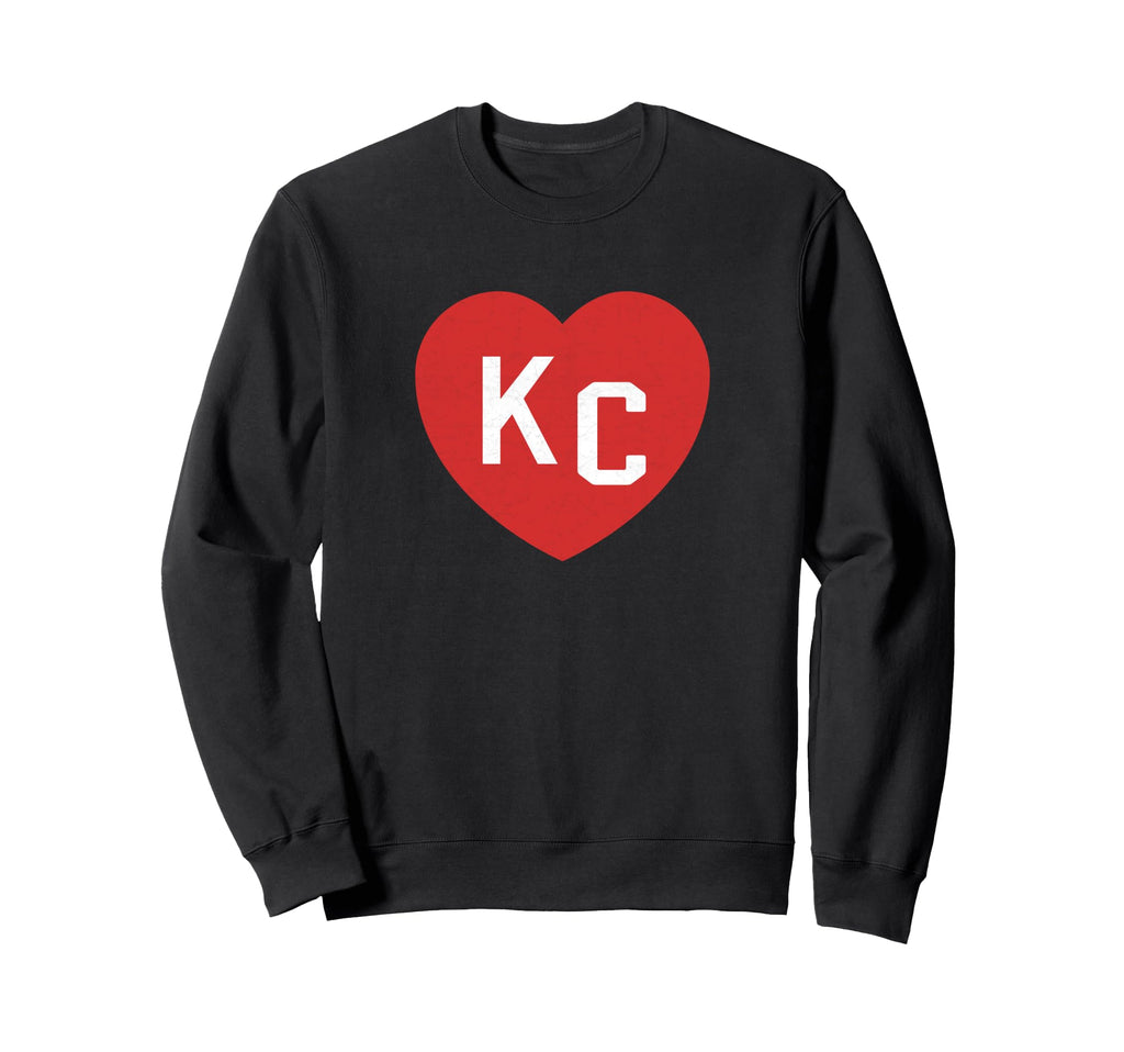 Kc Red Heart Kc Kansas City 2 Sweatshirt - Casual Everyday Wear for Adults - T-Shirt, Sweatshirt, Hoodie