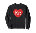 Kc Red Heart Kc Kansas City 2 Sweatshirt - Casual Everyday Wear for Adults - T-Shirt, Sweatshirt, Hoodie