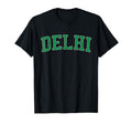 Delhi Ca Distressed Green Varsity T-Shirt - Minimalist Print Unisex - T-Shirt, Sweatshirt, Hoodie