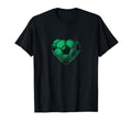 Soccer Ball Green Color Heart Mom T-Shirt - Streetwear Style for Adults - T-Shirt, Sweatshirt, Hoodie