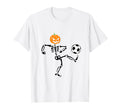 Pumpkin Skeleton Soccer Player Halloween T-Shirt - Custom Art Print Unisex - T-Shirt, Sweatshirt, Hoodie