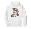 Unicorn Soccer Just Who Loves Kickin Hoodie - Streetwear Style Men Women - T-Shirt, Sweatshirt, Hoodie