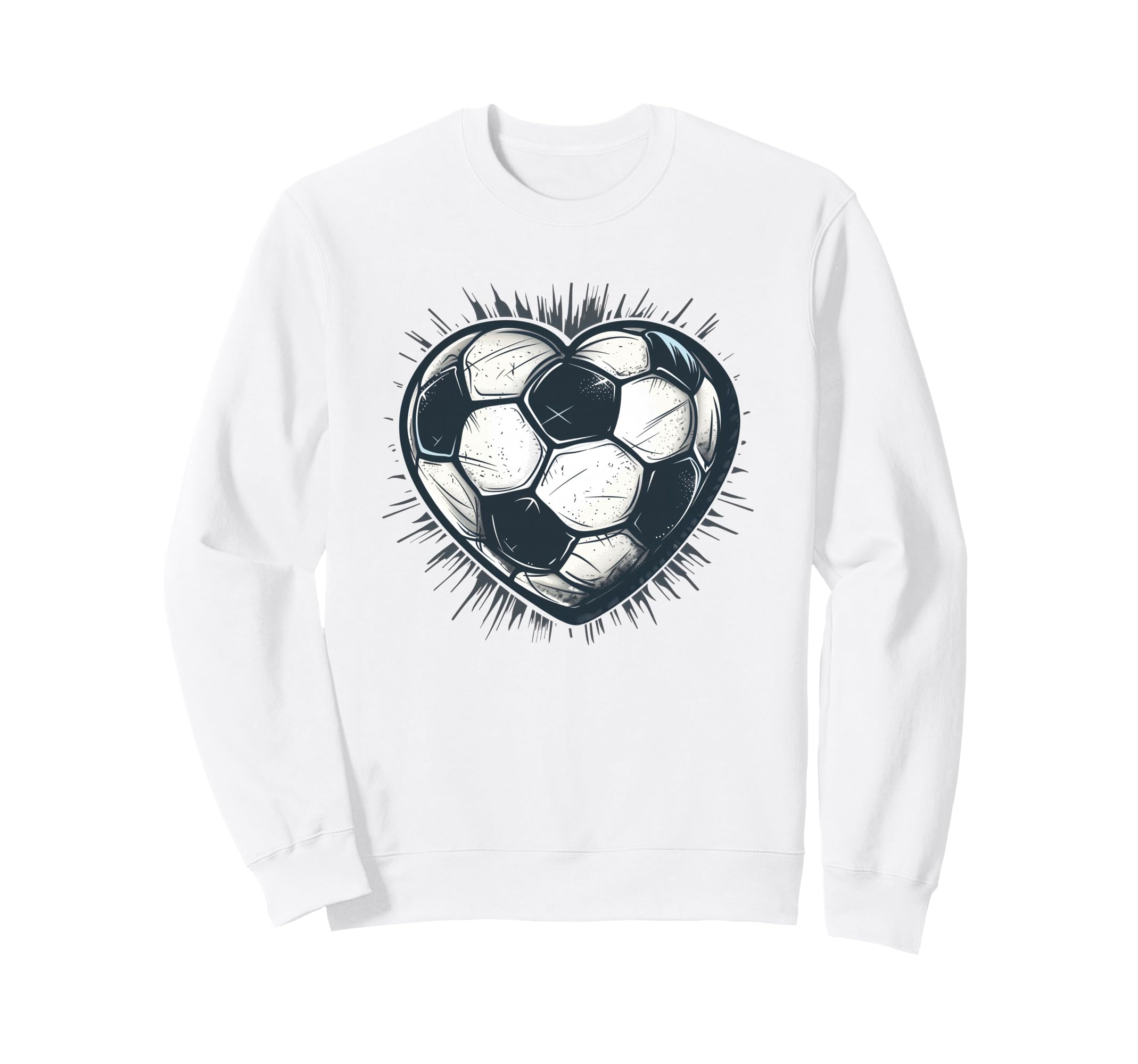 Soccer Ball Heart Football Player And Sweatshirt - Streetwear Style Unisex - T-Shirt, Sweatshirt, Hoodie