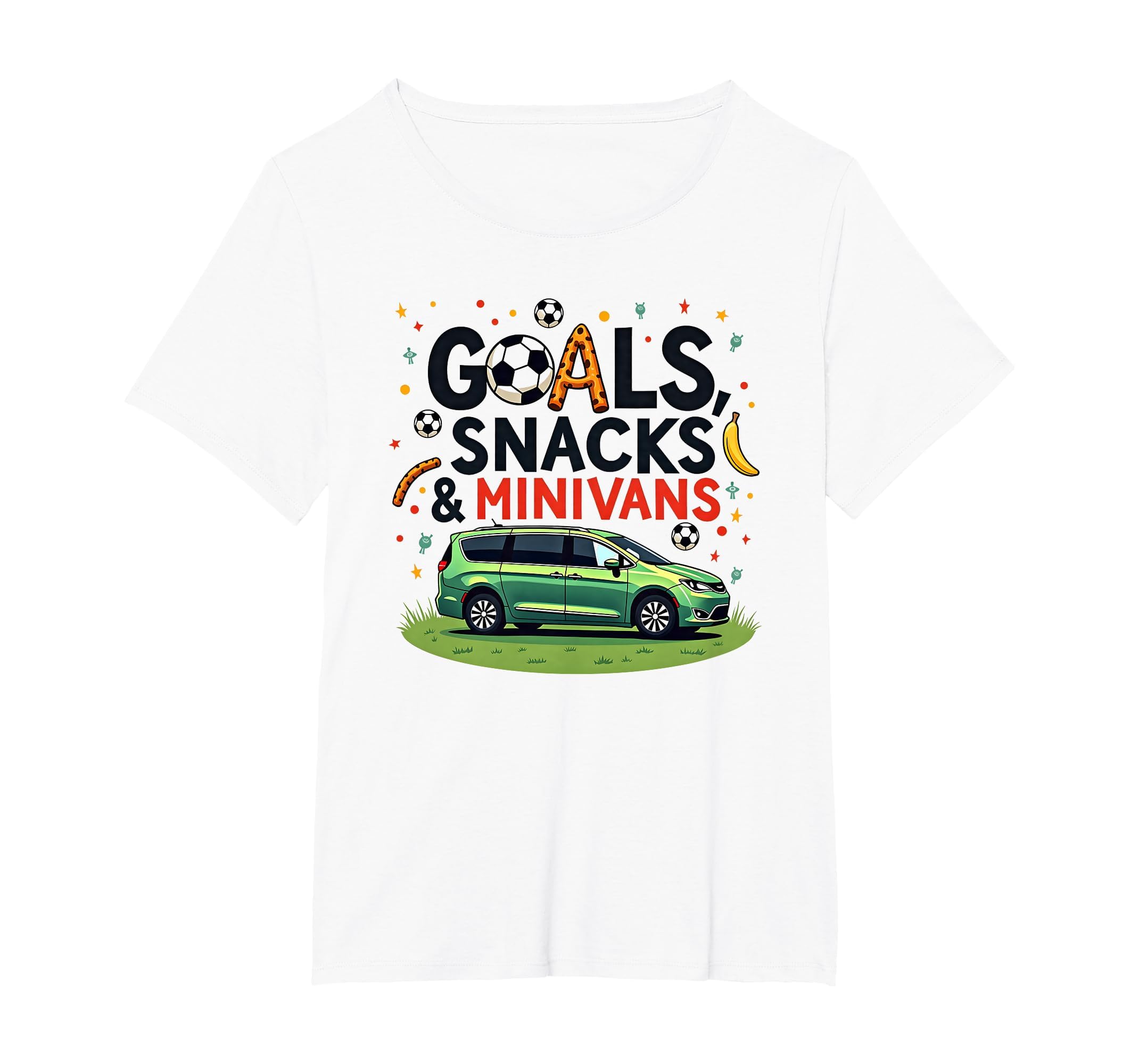 Goals Snacks Minivans Soccer Mom Life T-Shirt - Graphic Print Unisex - T-Shirt, Sweatshirt, Hoodie