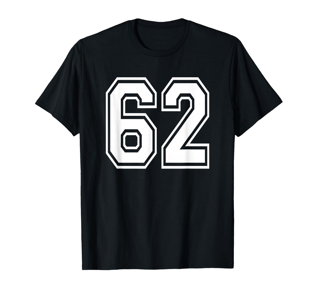Number 62 Numbered Uniform T-Shirt - Casual Everyday Wear for Adults - T-Shirt, Sweatshirt, Hoodie