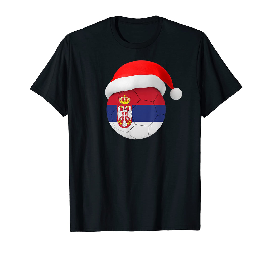 Serbia Soccer Santa Hat Serbian T-Shirt - Fun Novelty Design Men Women - T-Shirt, Sweatshirt, Hoodie