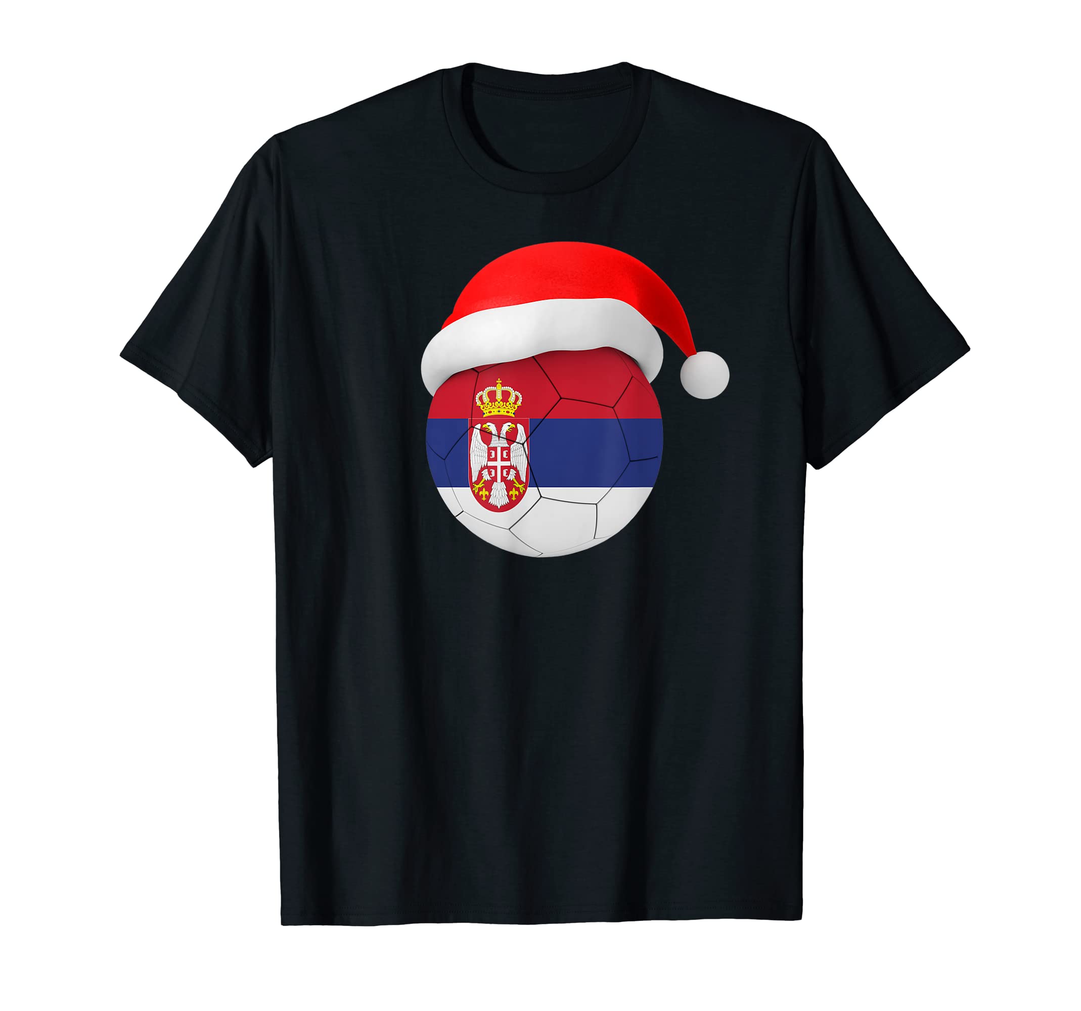 Serbia Soccer Santa Hat Serbian T-Shirt - Fun Novelty Design Men Women - T-Shirt, Sweatshirt, Hoodie