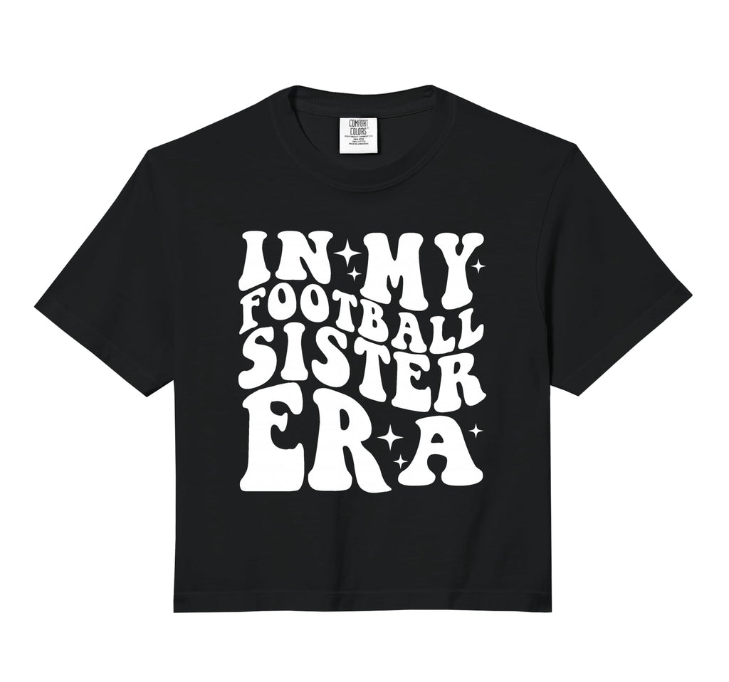 Era My Soccer Sister Comfort Colors Crop T-Shirt - Graphic Print for Adults - T-Shirt, Sweatshirt, Hoodie