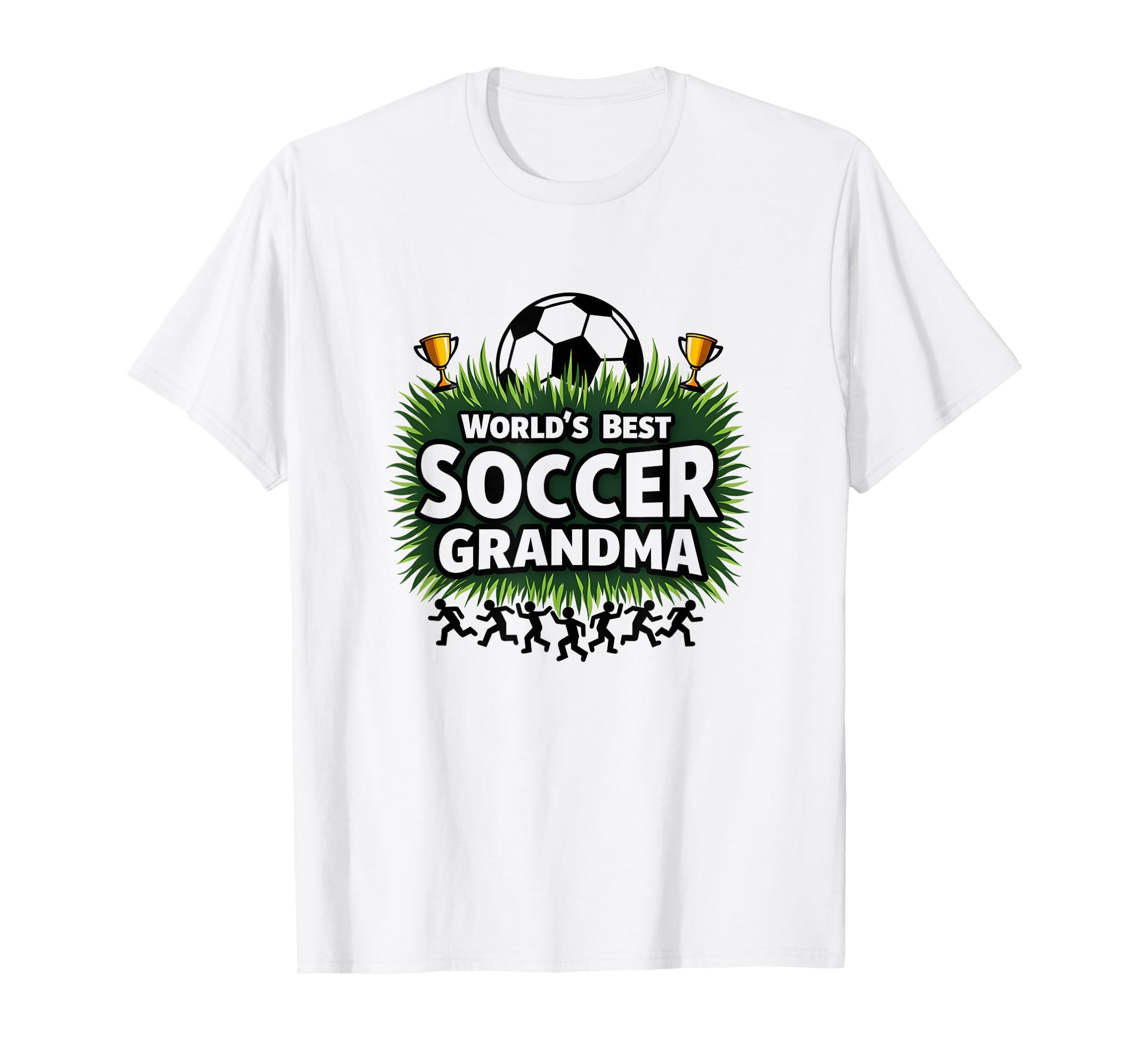 Worlds Best Soccer Grandma Champion White T-Shirt - Graphic Print Unisex - T-Shirt, Sweatshirt, Hoodie
